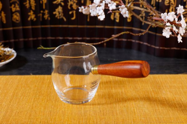 Wooden Handle Kyusu Cha Hai Pitcher with Yunnan Sourcing Logo