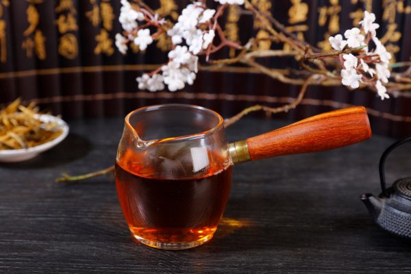 Wooden Handle Kyusu Cha Hai Pitcher with Yunnan Sourcing Logo