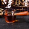 Wooden Handle Kyusu Cha Hai Pitcher with Yunnan Sourcing Logo
