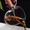 Bamboo Motif Glass Cha Hai with Wooden Handle