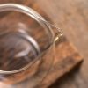 Amber Stardust Glass Cha Hai for Gong Fu Cha