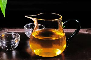 Long Spout Green Handled Cha Hai for Gong Fu Tea Service