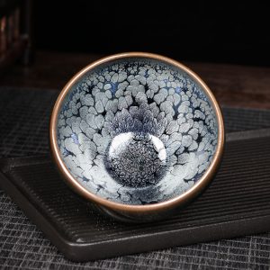 Jianzhan Peony Lantern Hand-Made Stoneware Cup by Peng Neng Hua